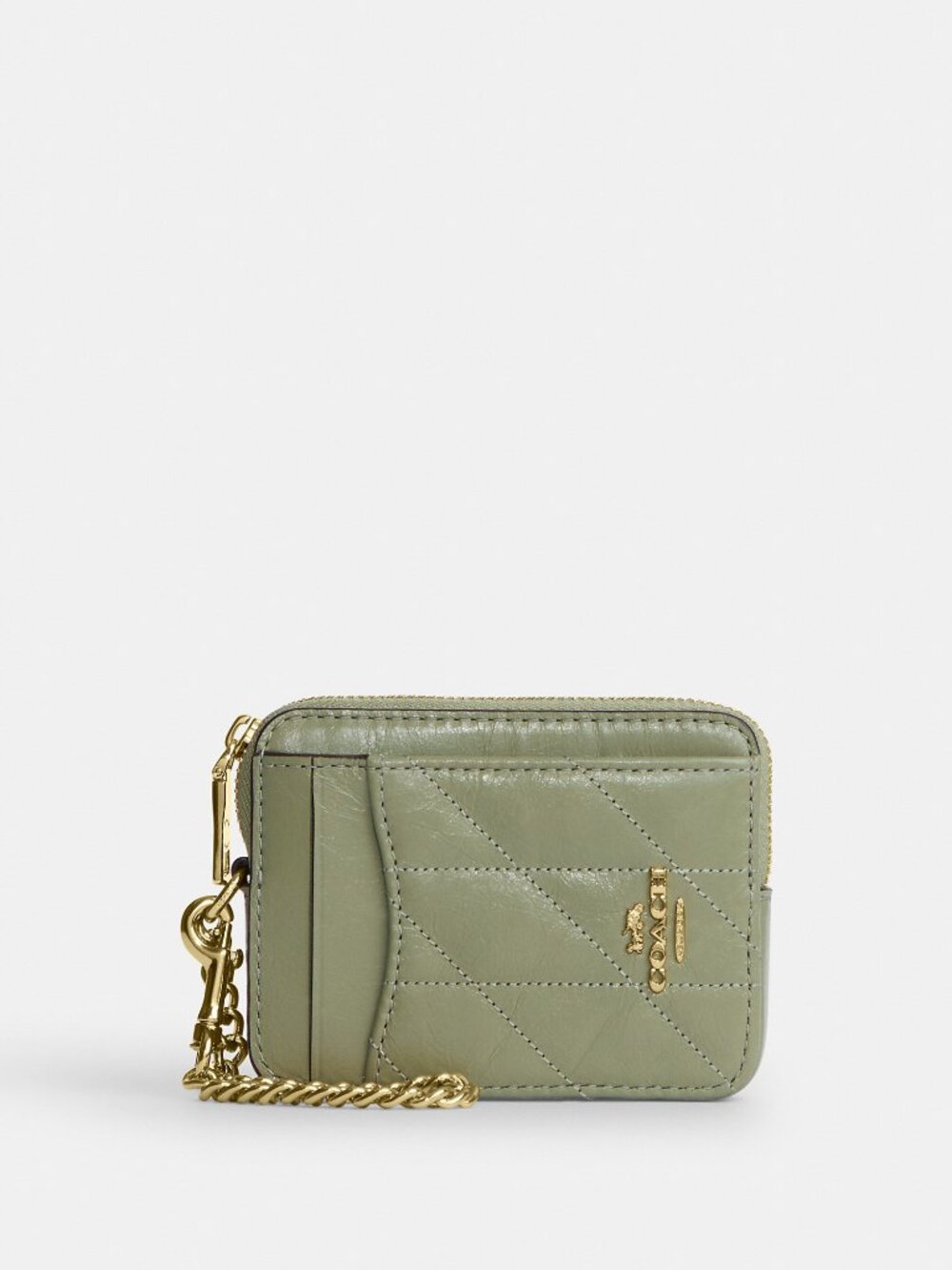 Coach Outlet Zip Card Case With Quilting